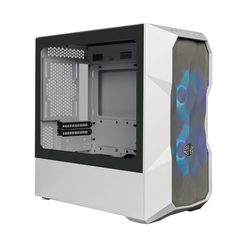 Gabinete Cooler Master TD300 Mesh Mini Torre con Ventana, 2x Vent. ARGB, Blanco