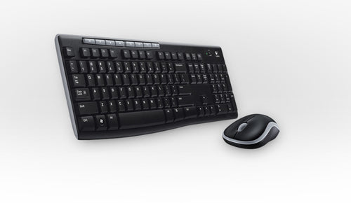 TECLADO Y MOUSE INALAMBRICO LOGITECH MK270 NEGRO MULTIMEDIA, RECEPTOR USB 2.0