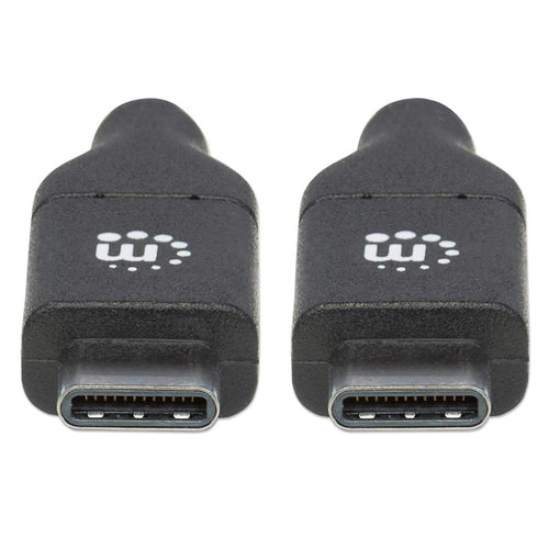 Cable USB Manhattan, USB-C a USB-C, 100W, 2 metros, Negro