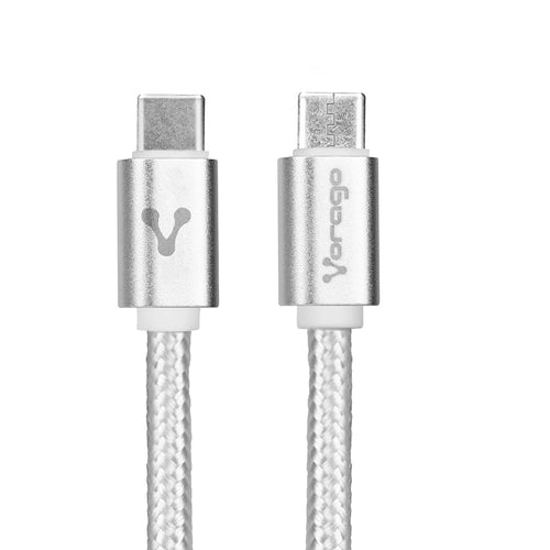 Cable Vorago CAB-124 USB TIPO-C a USB TIPO-C, 100cm, Carga rapida, Blanco