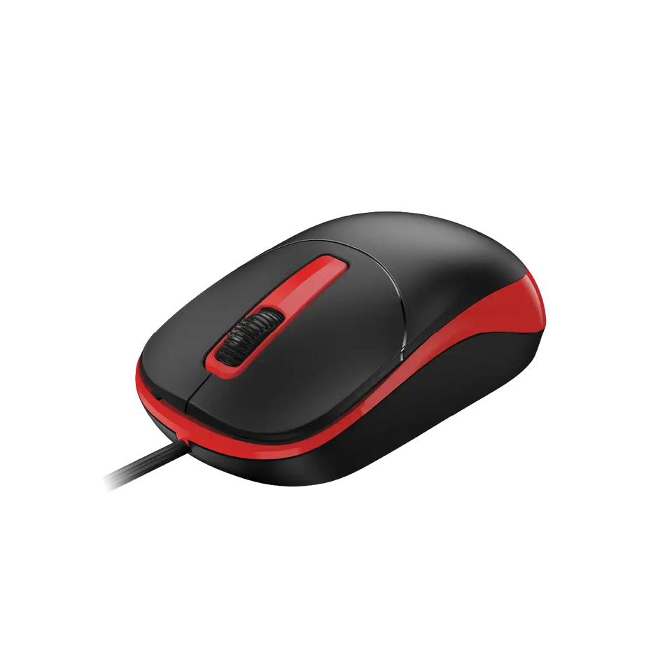 Mouse Optico Genius DX-123, Alambrico, 1200 DPI, USB, Negro/Azul