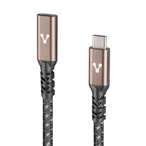 Cable Vorago extension USB-C Macho a USB-C Hembra, 1M, Negro