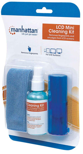 Kit de Limpieza para LCD Manhattan, Solucion de limpieza 60ML, Pano Limpiador, Cepillo de 14cm