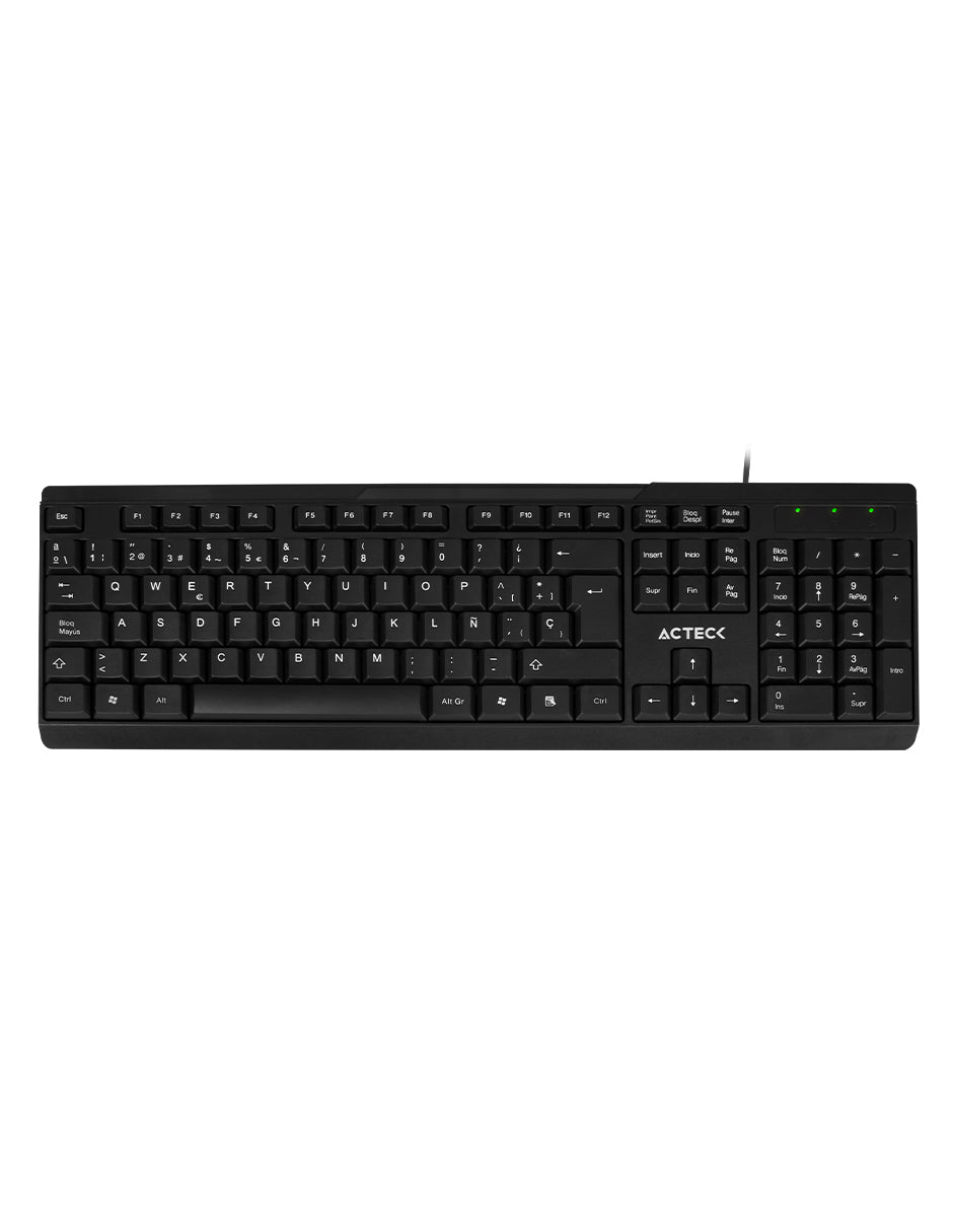 Teclado Acteck TA210 Alambrico, USB, 105 Teclas, Negro