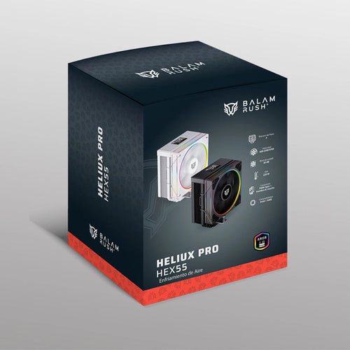 Disipador Balam Rush Heliux Pro HEX55, 120mm, Max 2000RPM, AMD/INTEL, Negro
