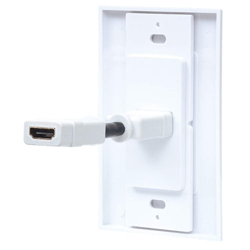 Placa de pared Manhattan Con un Puerto HDMI hembra, Color Blanco