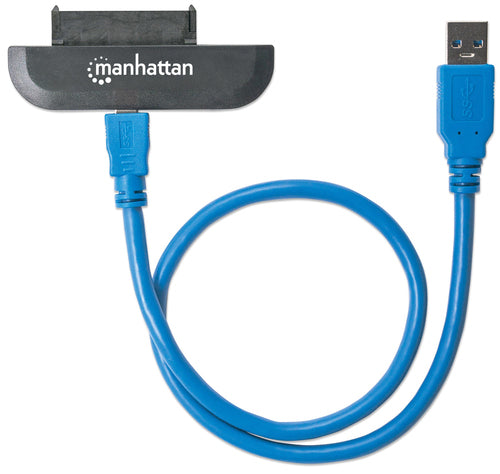 Convertidor Manhattan SuperSpeed USB 3.0 Macho a Sata III, 2.5 pulgadas, 5 Gbit/s, Negro/Azul
