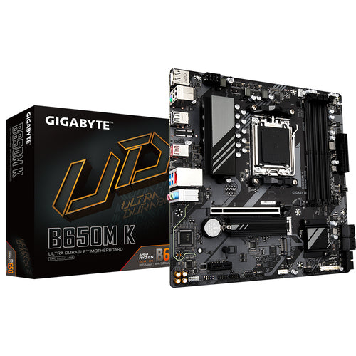 Tarjeta Madre Gigabyte B650M K, Micro-ATX, Socket AM5, 128GB DDR5, HDMI/DP