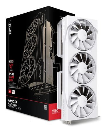 Tarjeta de Video XFX Swift Radeon RX 9070 XT Gaming Edition Radeon RX 9070 XT, 16 GB, 256 Bit, GDDR6, PCI Express 5.0, Blanco