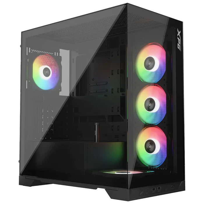 Gabinete XPG INVADERXMT, Mid-Tower, Ventana, RGB, ventiladores 5x120mm, Color Negro