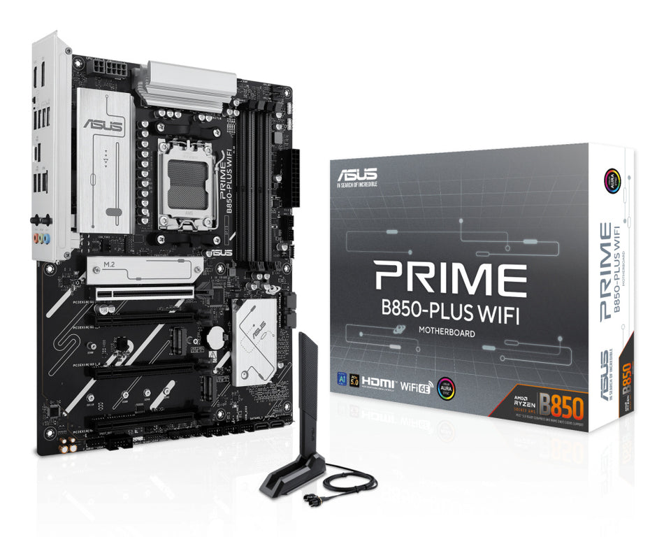 Tarjeta Madre ASUS PRIME B850-PLUS WIFI, ATX, Socket AM5, AMD B850, 256GB DDR5, HDMI/DP para AMD