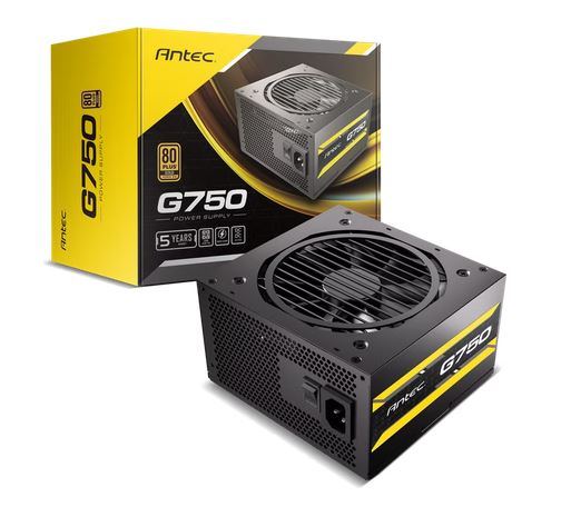 Fuente de Poder ANTEC G750, 750W, 80 PLUS GOLD, Semi-Modular, Negro