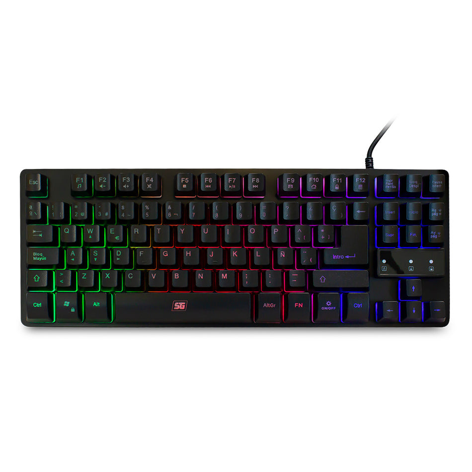 Teclado Multimedia Gamer Vorago KB-503, Retroiluminado Led Rainbow, Anti-ghosting, Usb 2.0, Negro