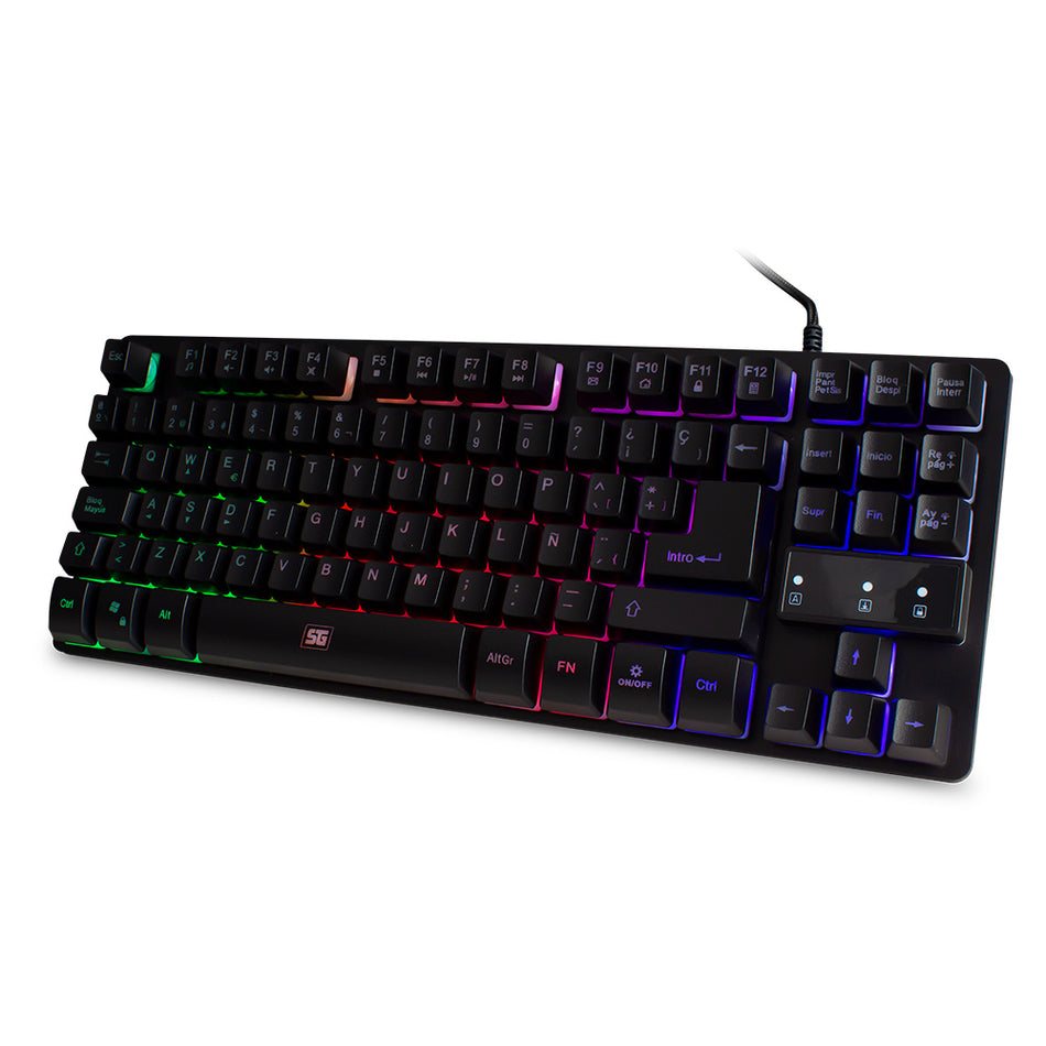 Teclado Multimedia Gamer Vorago KB-503, Retroiluminado Led Rainbow, Anti-ghosting, Usb 2.0, Negro