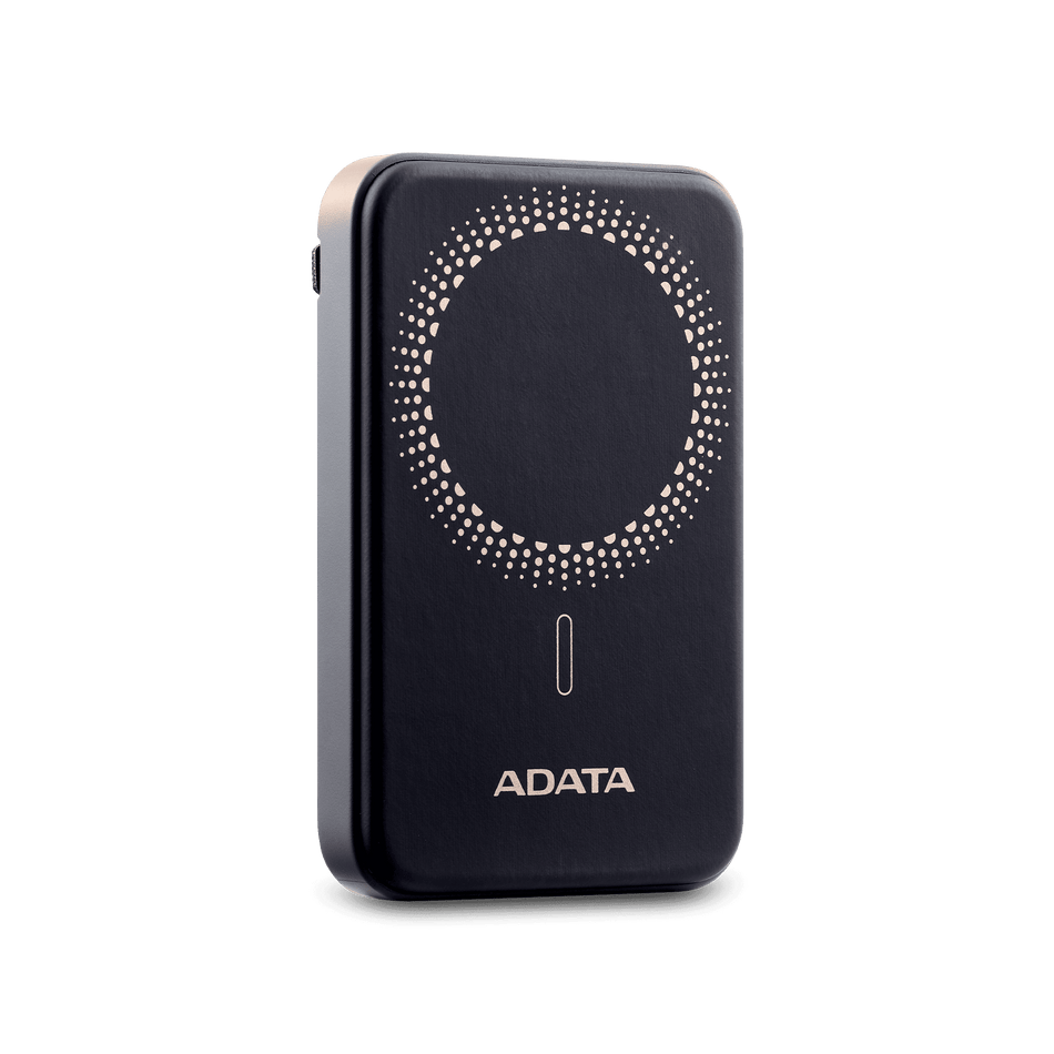 Power Bank ADATA R050, 5000 mAh, Cargador Inalambrico, Soporta 2 Dispositivos, Carga USB-C, Negro