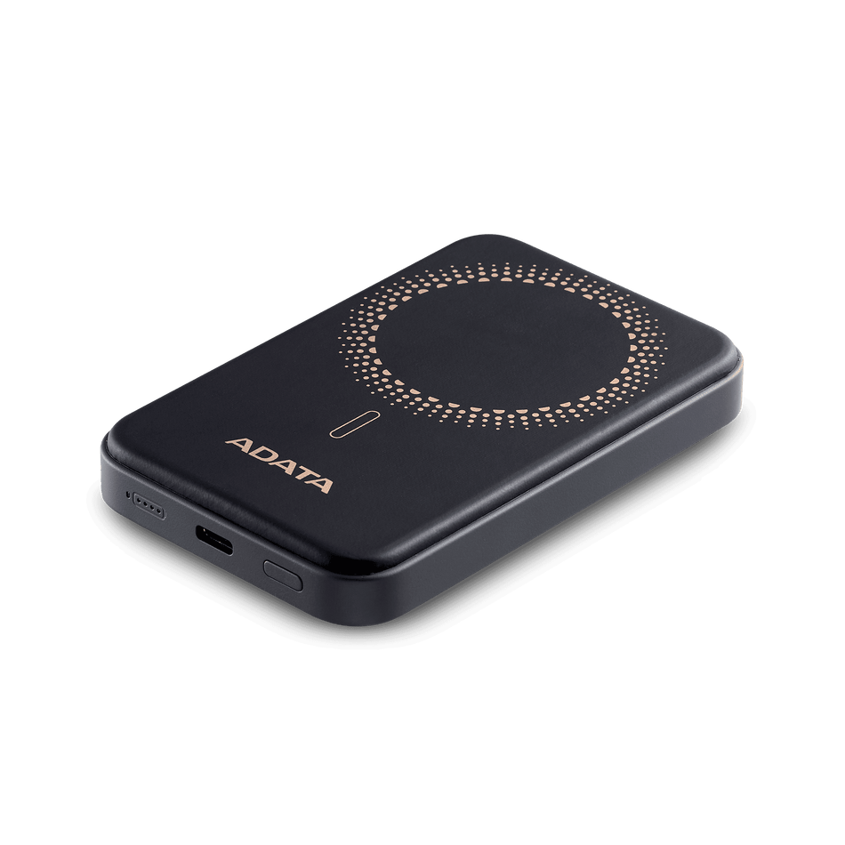 Power Bank ADATA R050, 5000 mAh, Cargador Inalambrico, Soporta 2 Dispositivos, Carga USB-C, Negro
