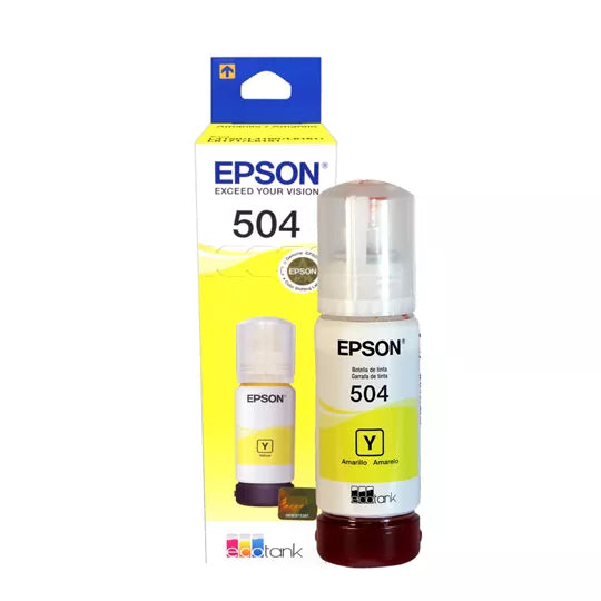 Botella de tinta Epson 504 Amarillo (T504420-AL) 70Ml, para L4150, L4160, L6161, L6171 original