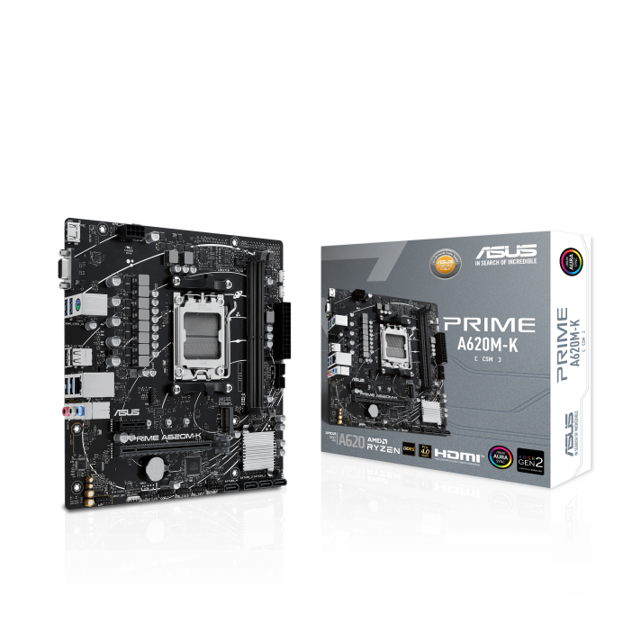 Tarjeta madre ASUS PRIME A620M-K, 2XDDR5, SOCKET AM5, HDMI/VGA,