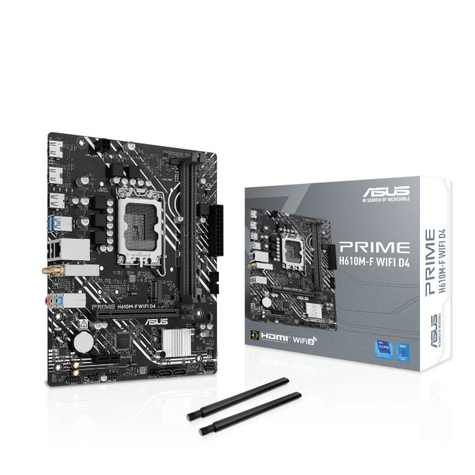 Tarjeta Madre ASUS PRIME H610M-F WIFI D4, Micro-ATX, LGA 1700, 64GB DDR4, 2x HDMI