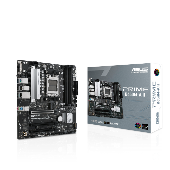 Tarjeta Madre Asus PRIME B650M-A II, Micro-ATX, AMD Socket AM5, DDR5, PCIe 5.0 M.2, HDMI/DP/VGA