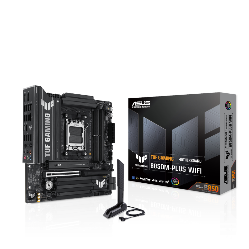 Tarjeta Madre ASUS TUF GAMING B850M-PLUS WIFI Socket AM5, 4 DDR5-SDRAM, Wifi 6E
