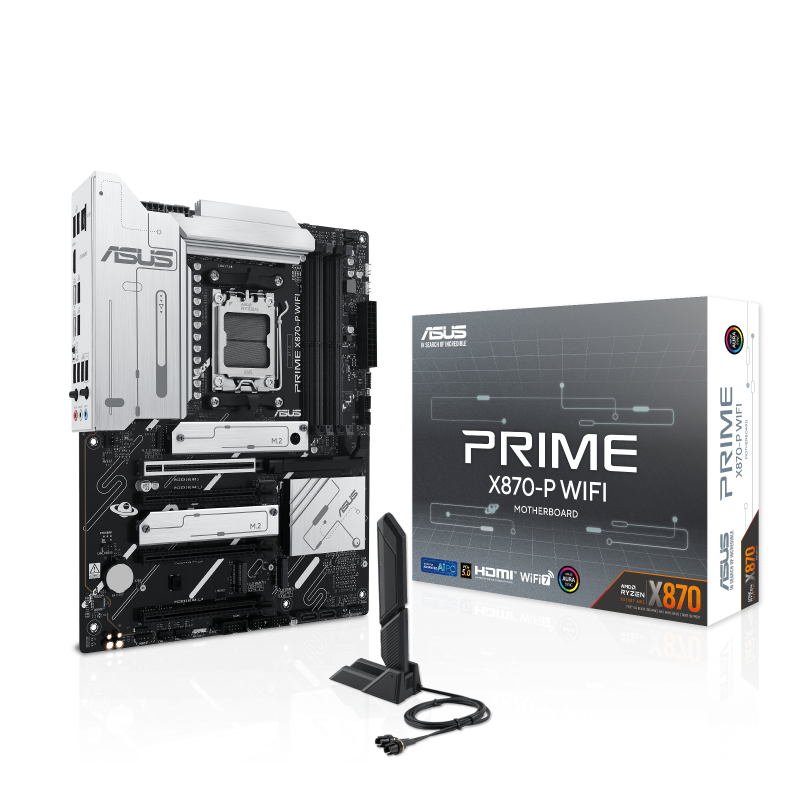 Tarjeta Madre ASUS Prime X870-P WIFI Socket AM5, 4 DDR5-SDRAM, Wifi, HDMI