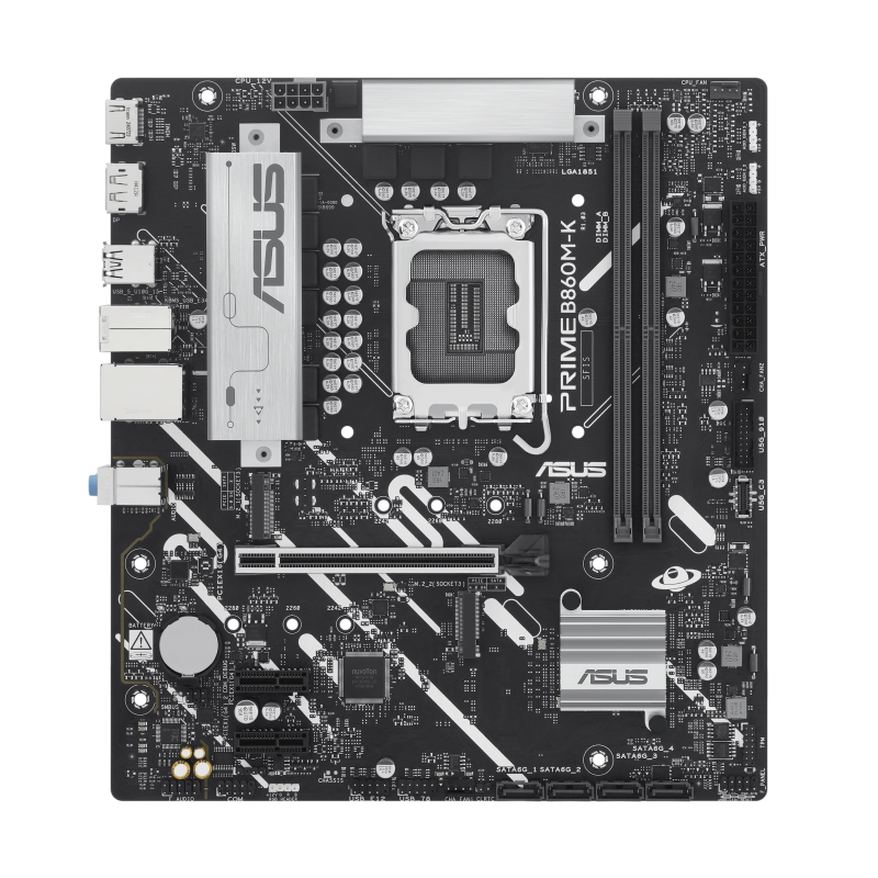 Tarjeta Madre Asus Prime B860M-K, LGA 1851, M-ATX, PCIe 5.0, 1 PCIe 4.0 M.2, Aura Sync, HDMI,DP