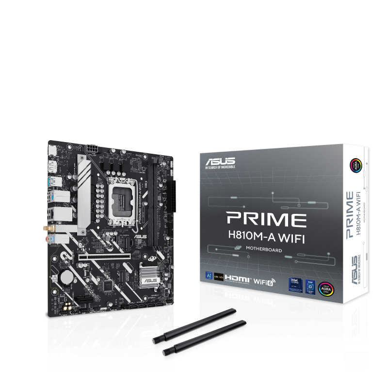 Tarjeta madre ASUS PRIME H810M-A WIFI LGA 1851, 2 DDR5-SDRAM, Micro ATX, Wifi