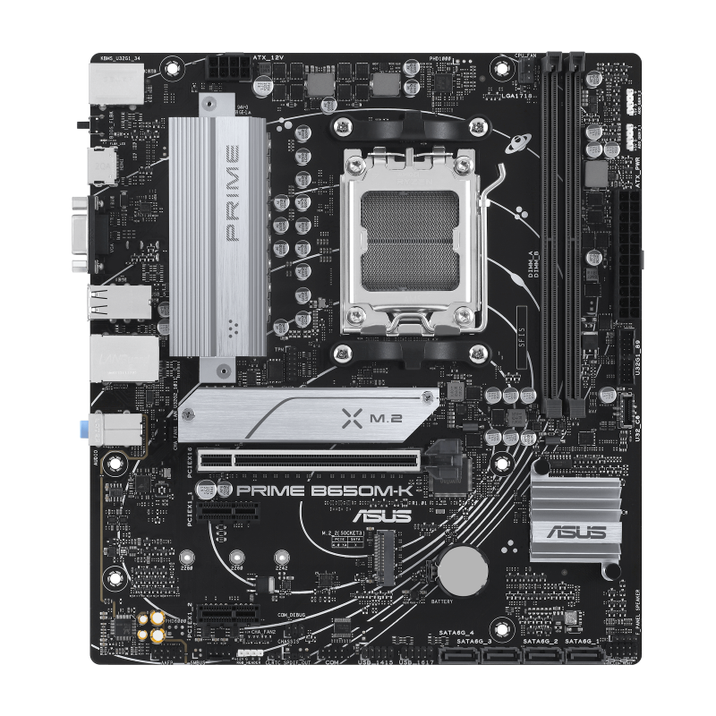 Tarjeta madre ASUS PRIME B650M-K Socket AM5, 2 DDR5-SDRAM, PCI-e 5.0, VGA/HDMI