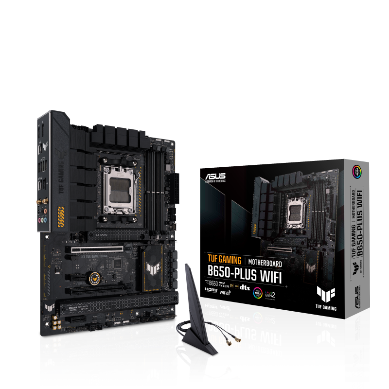 Tarjeta Madre ASUS TUF GAMING B650-PLUS WIFI, SKT AMD AM5, DDR5, USB 3.2, HDMI, DP, WI-FI 6