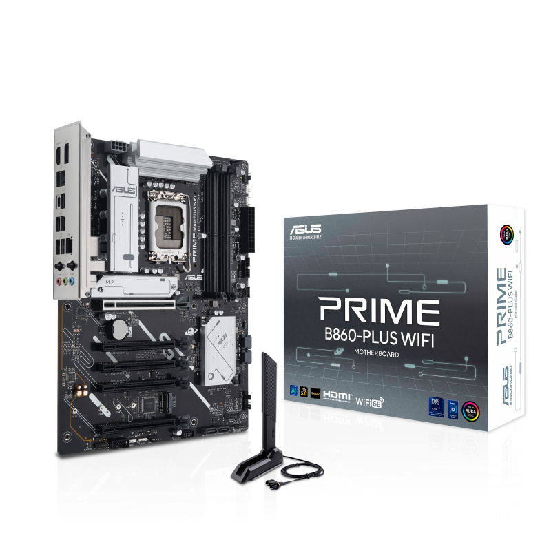 Tarjeta Madre ASUS PRIME B860-PLUS WIFI, Socket LGA1851, 4xDDR5, 8666+MHz (OC), 1x HDMI, 1x DisplayPort